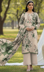 3Pc Ayeza Embroidery Lawn - AL 09