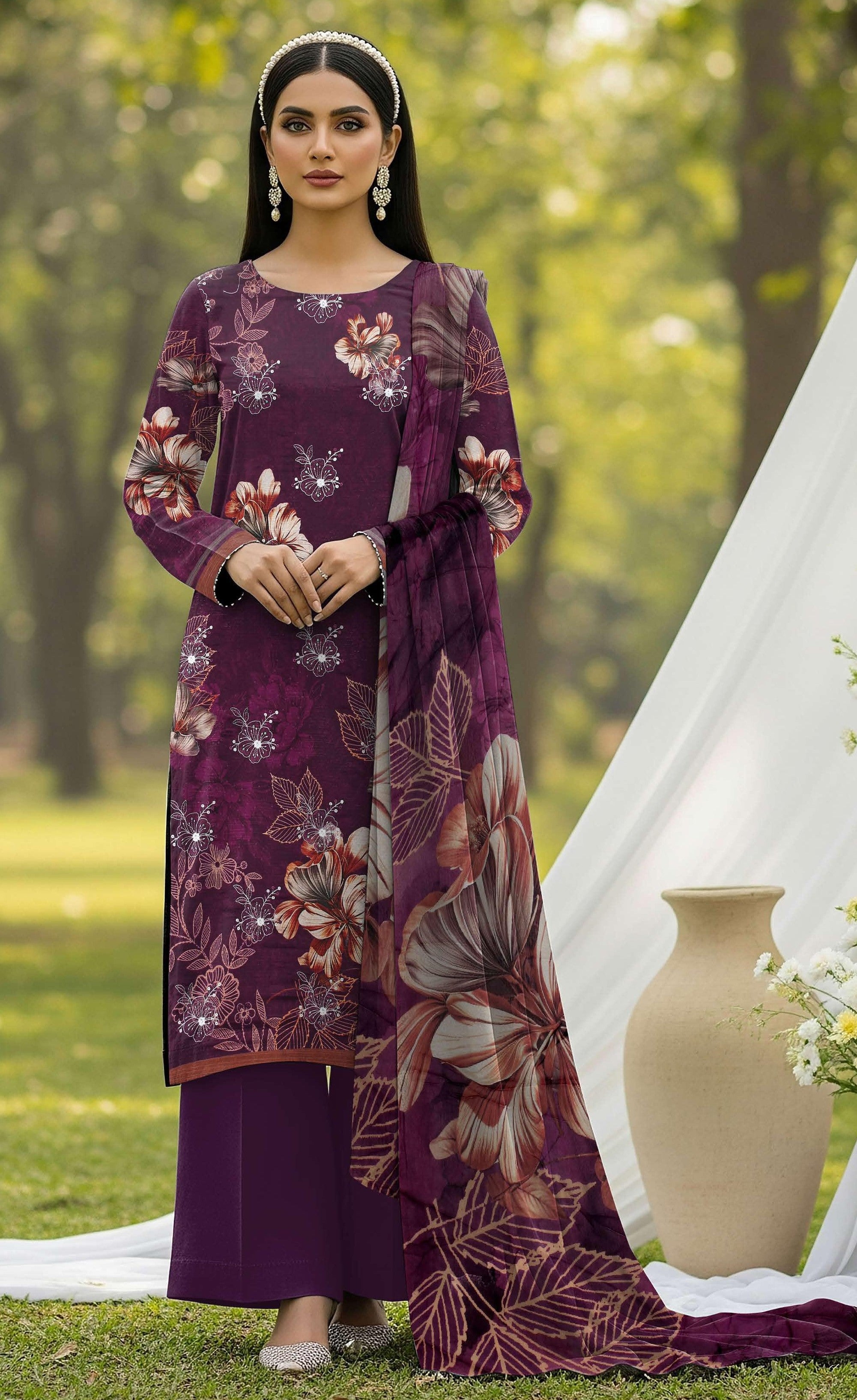3Pc Ayeza Embroidery Lawn - AL 05