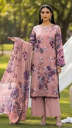 3Pc Ayeza Embroidery Lawn - AL 03