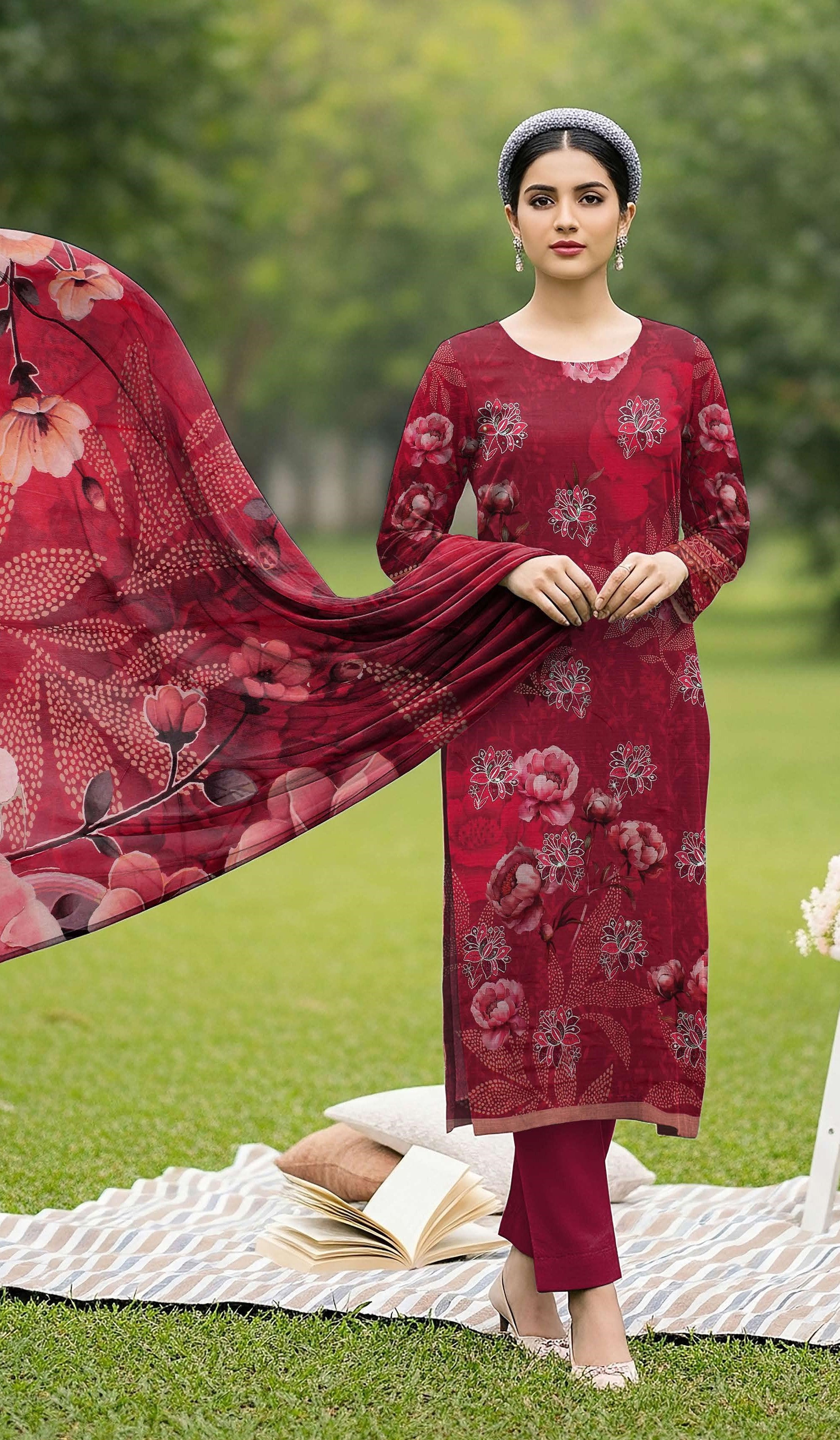 3Pc Ayeza Embroidery Lawn - AL 02
