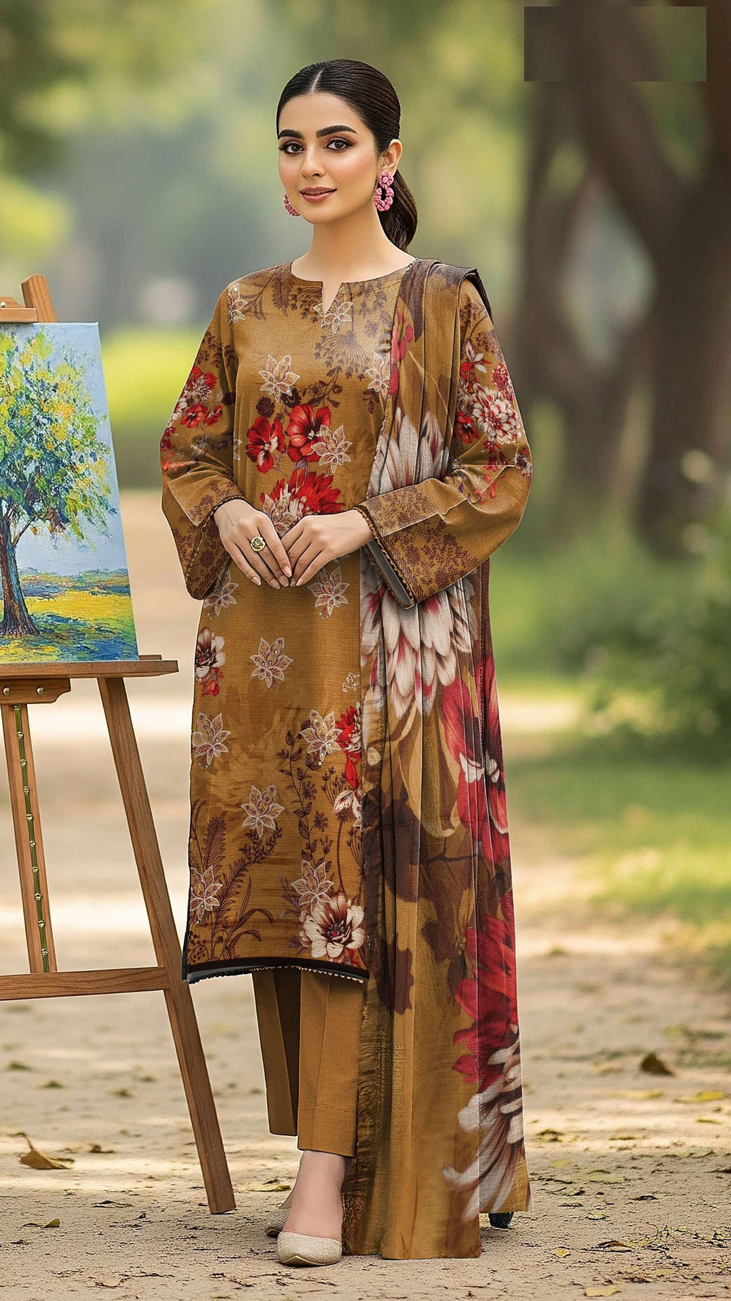 3Pc Ayeza Embroidery Lawn - AL 10