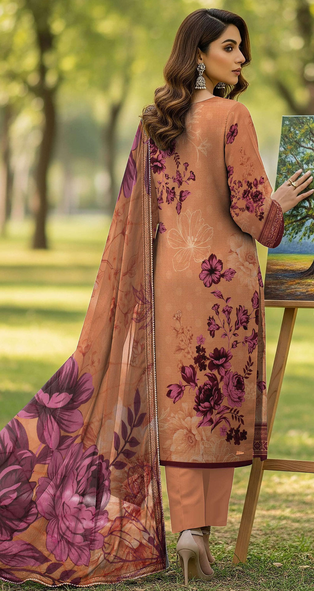 3Pc Ayeza Embroidery Lawn - AL 01