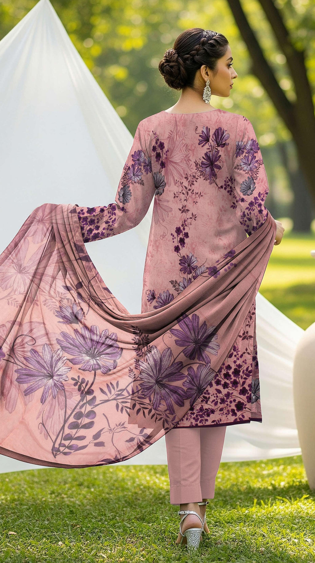 3Pc Ayeza Embroidery Lawn - AL 03