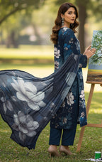 3Pc Ayeza Embroidery Lawn - AL 06