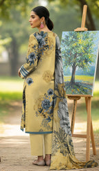 3Pc Ayeza Embroidery Lawn - AL 08