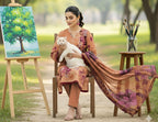 3Pc Ayeza Embroidery Lawn - AL 01