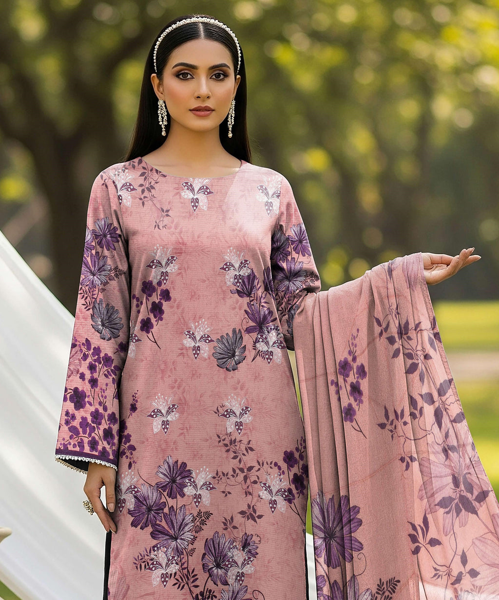 3Pc Ayeza Embroidery Lawn - AL 03