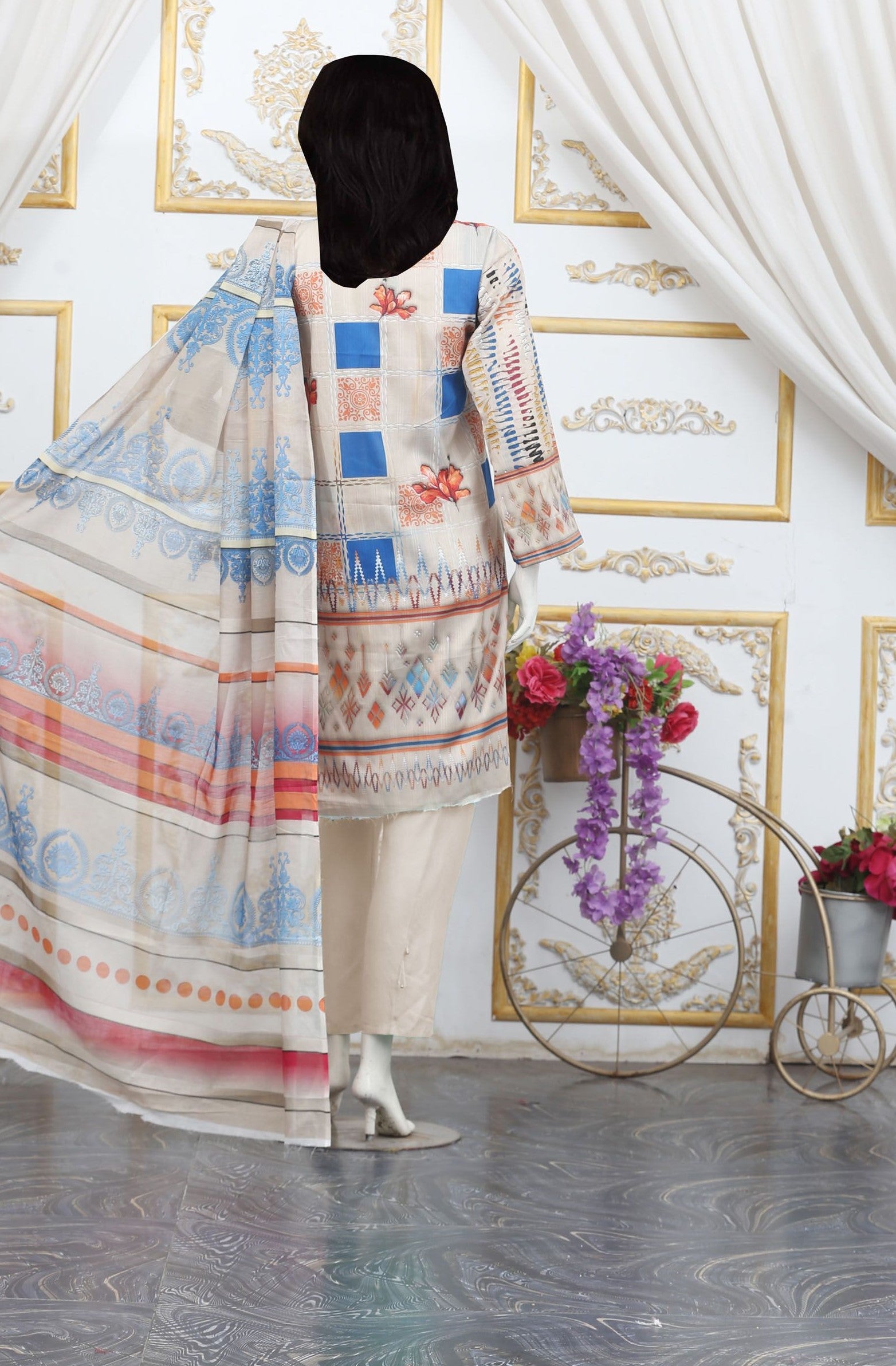 3Pc Aleez Lawn - AL 08