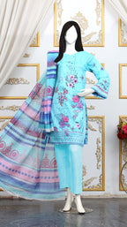 3Pc Aleez Lawn - AL 01