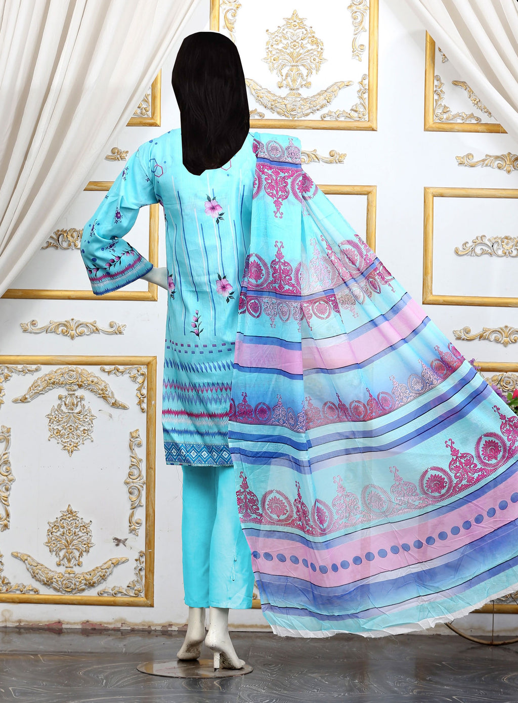 3Pc Aleez Lawn - AL 01