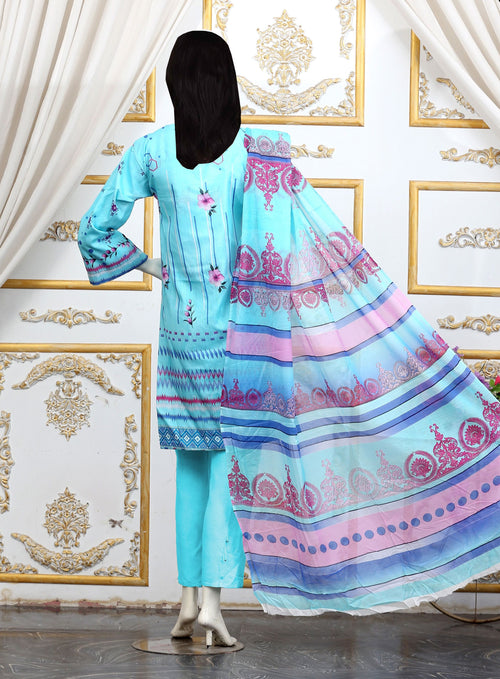 3Pc Aleez Lawn - AL 01