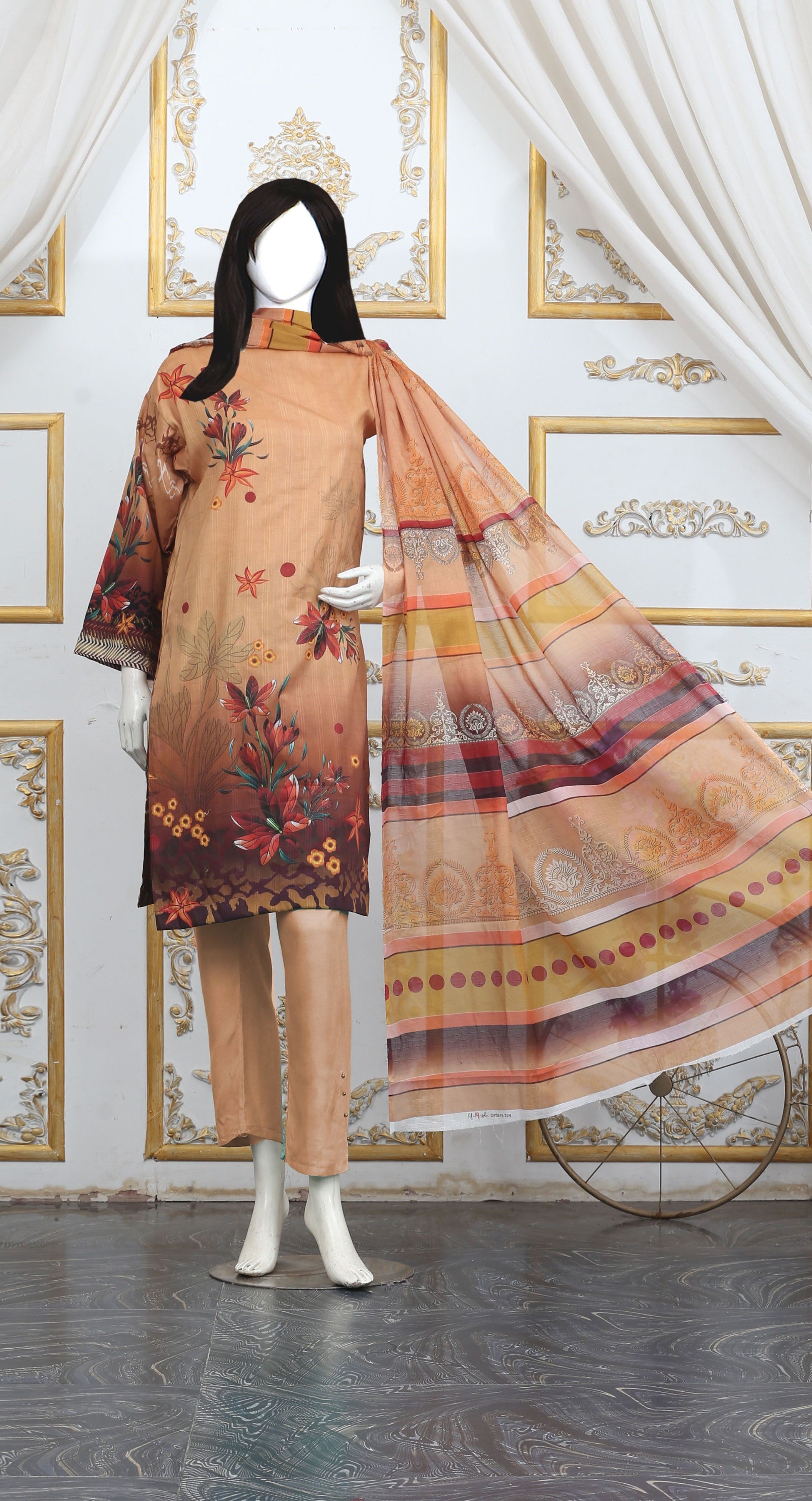 3Pc Aleez Lawn - AL 02