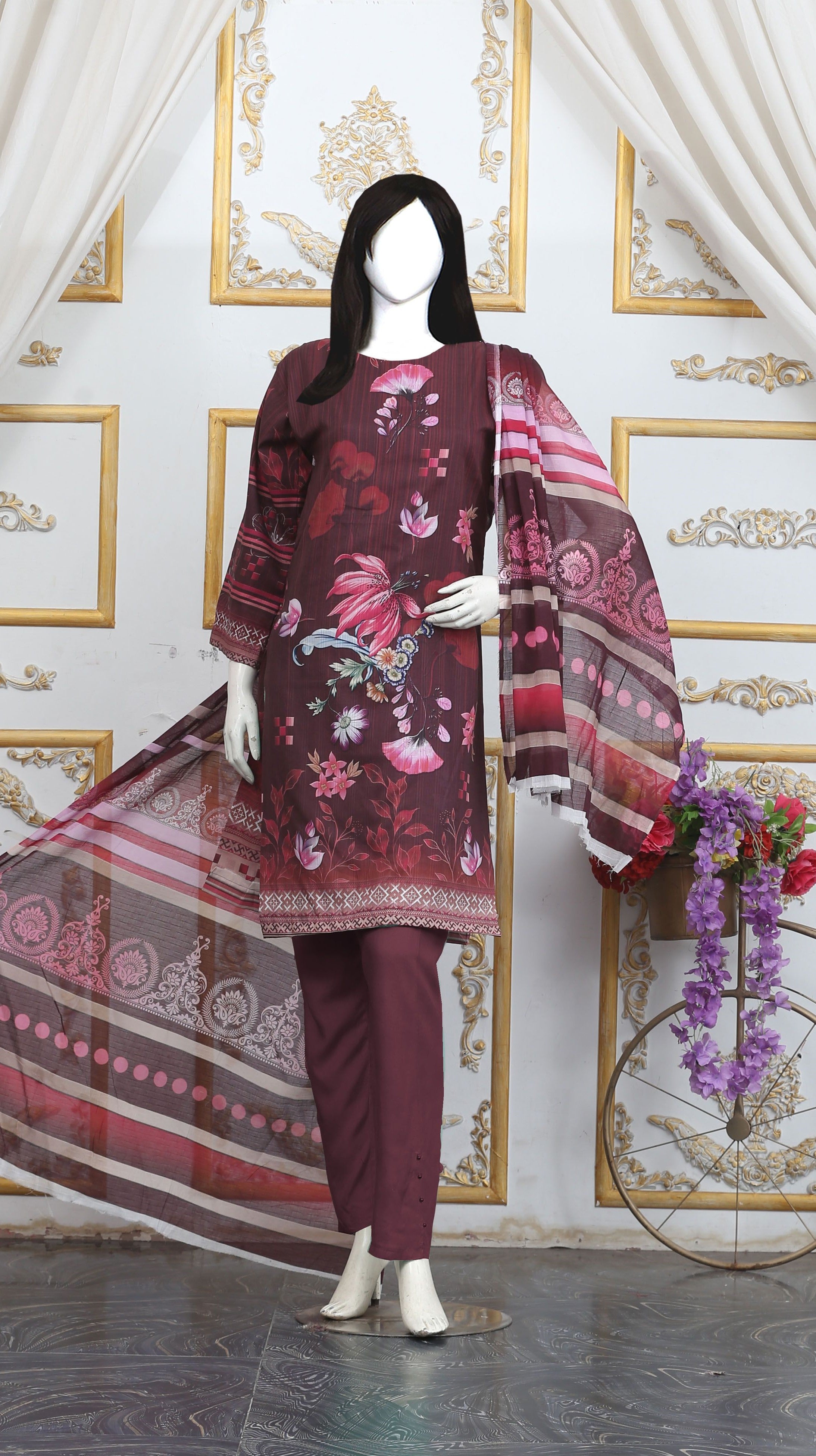 3Pc Aleez Lawn - AL 03