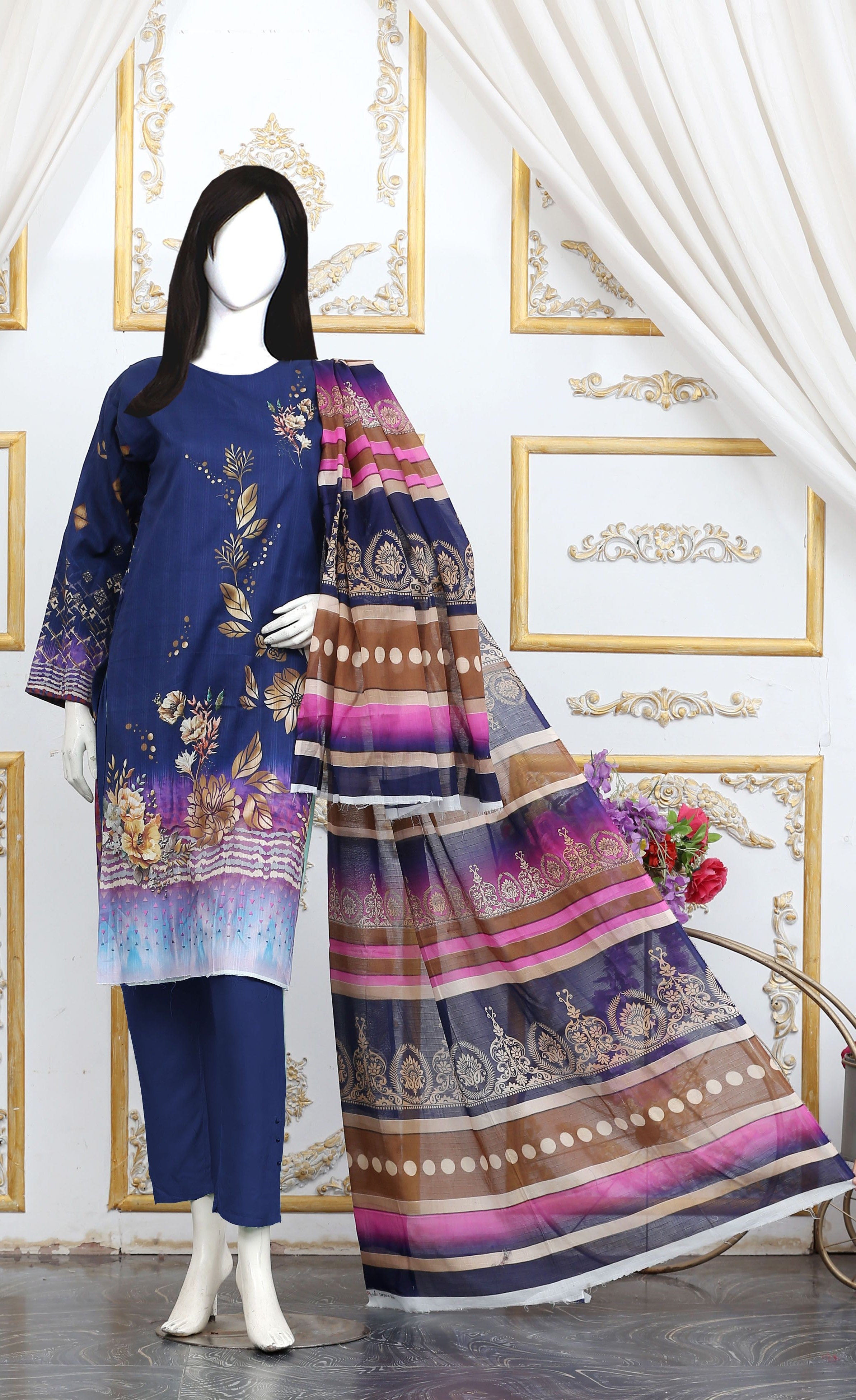 3Pc Aleez Lawn - AL 07