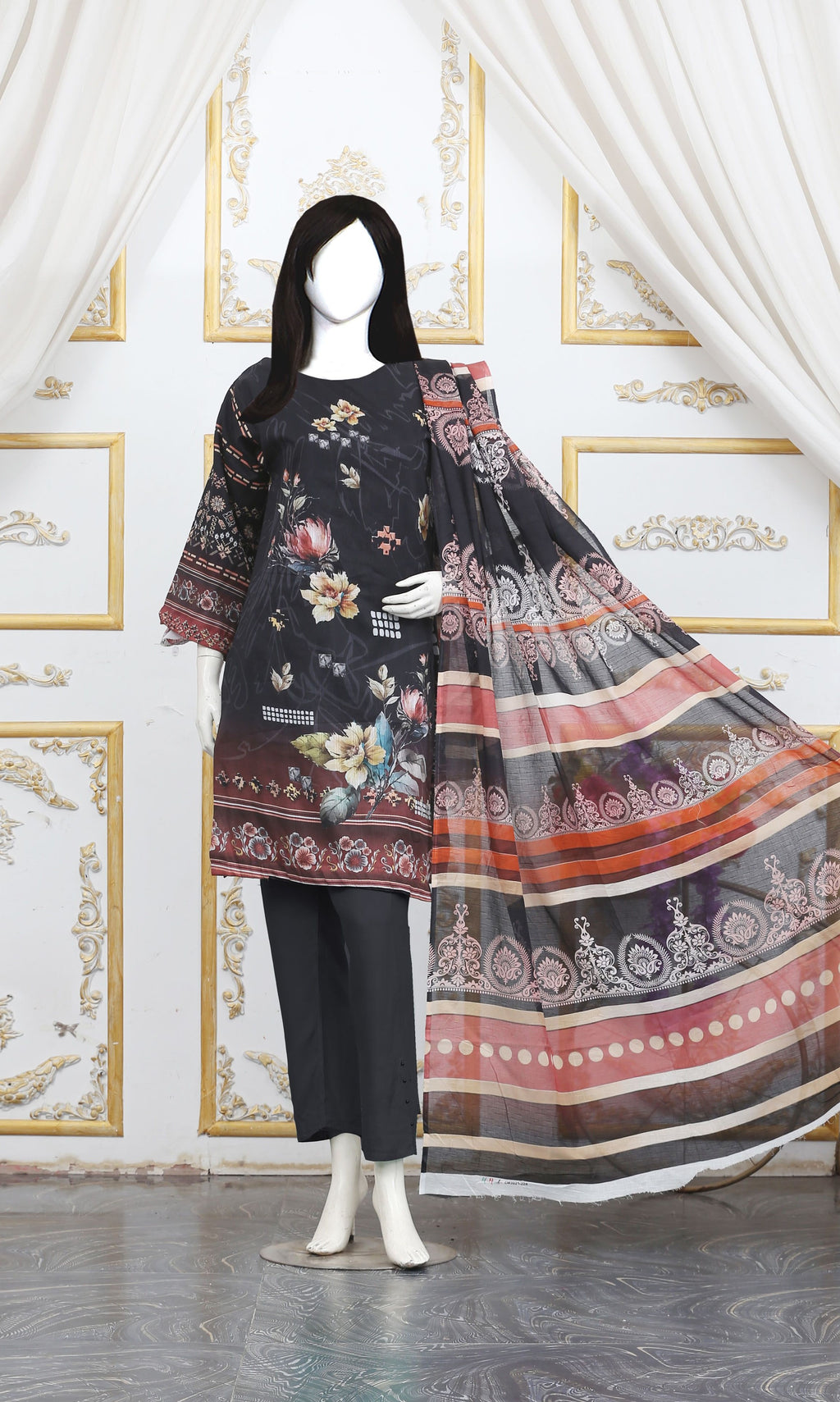 3Pc Aleez Lawn - AL 09