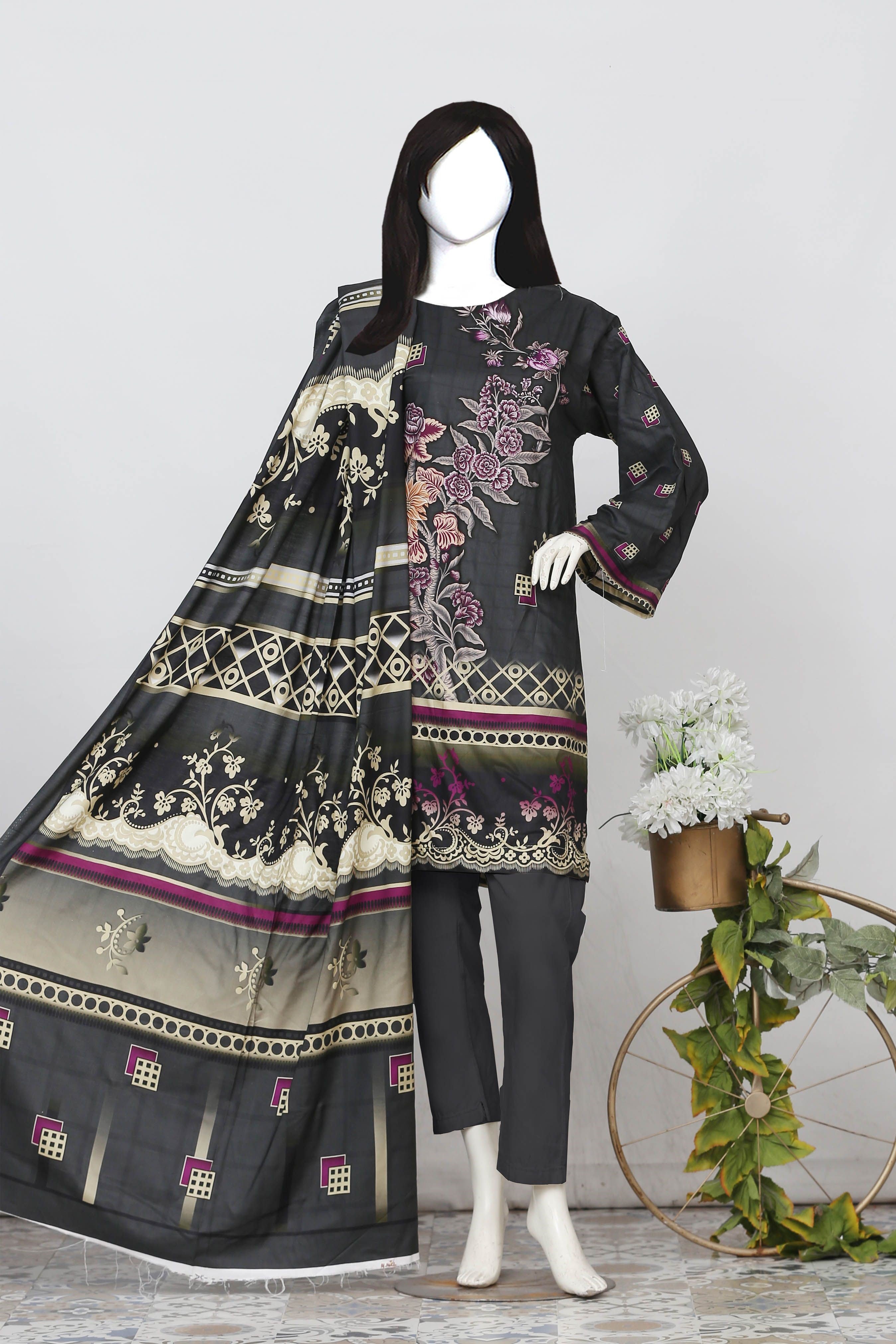 Nafees Linen 02 - 3 Pc Digital Printed Linen
