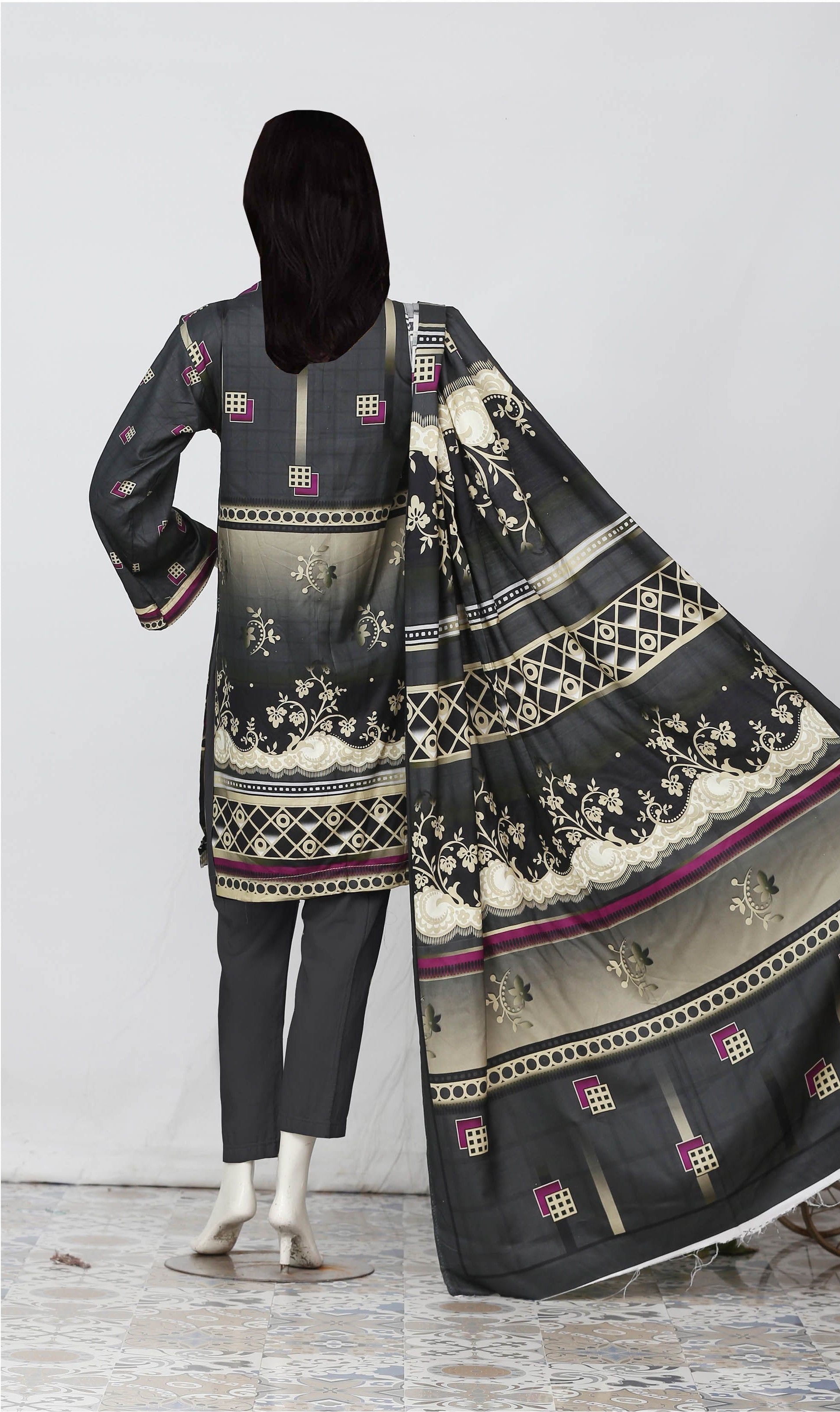 Nafees Linen 02 - 3 Pc Digital Printed Linen