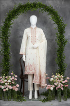 3Pc Rangoli Jacquard Lawn - RJL 10