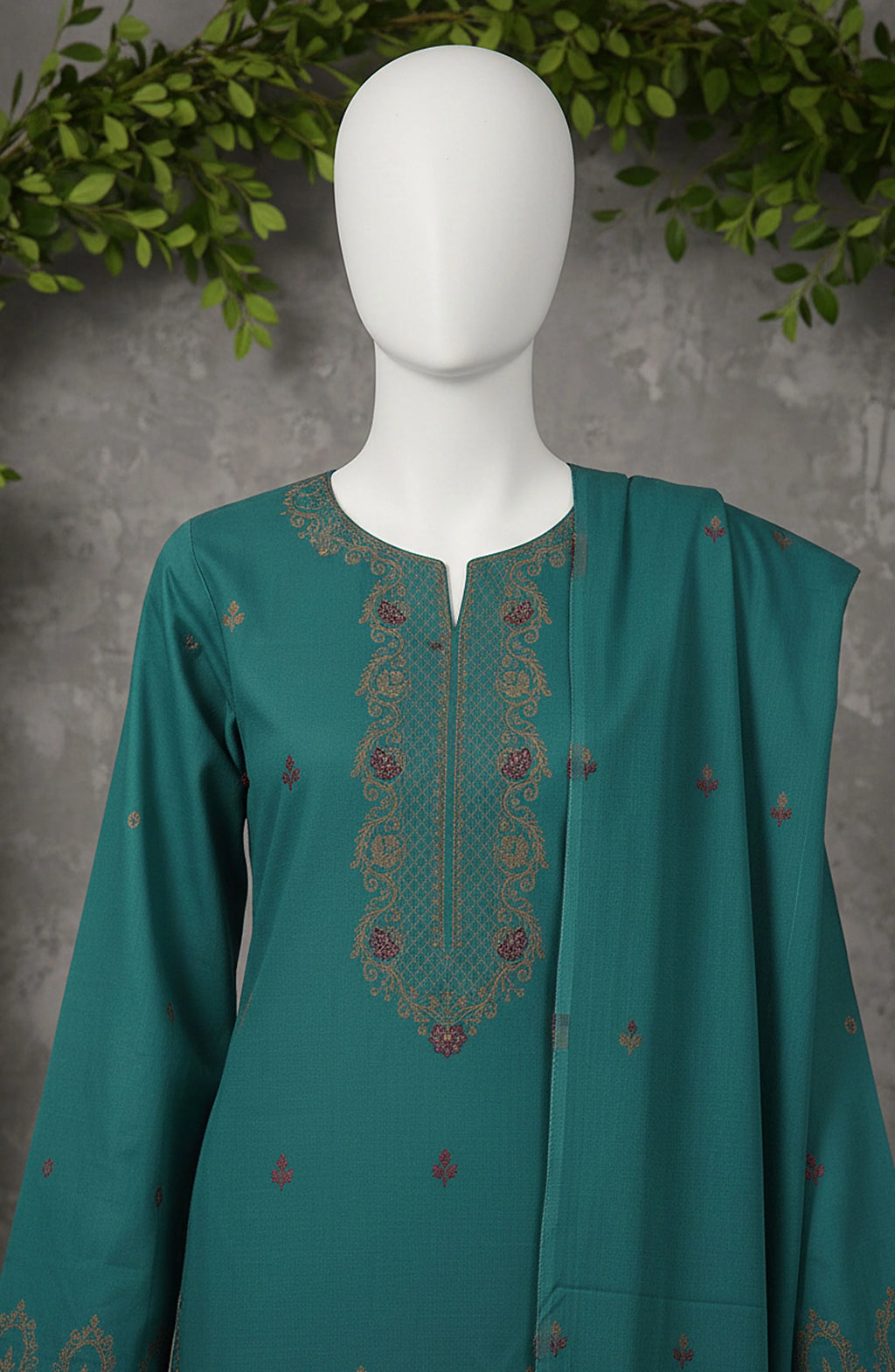 3Pc Rangoli Jacquard Lawn - RJL 11