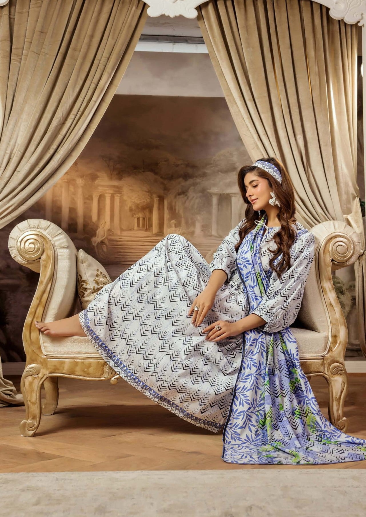 Safwa 03 - 3 Pc Printed Premium Cambric