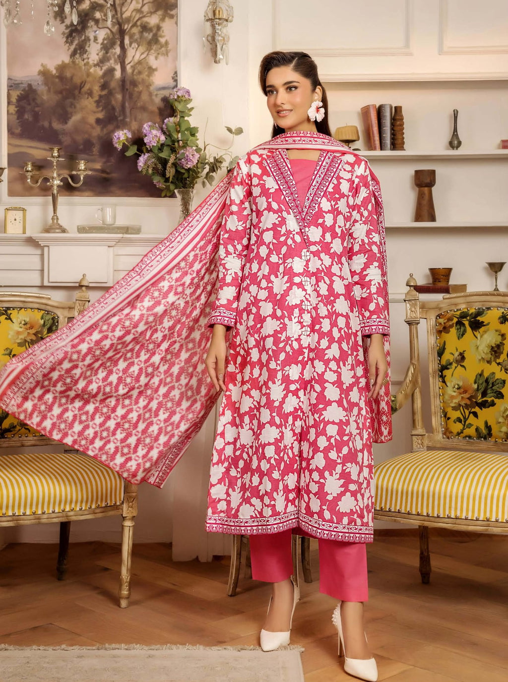 Safwa 07 - 3 Pc Printed Premium Cambric