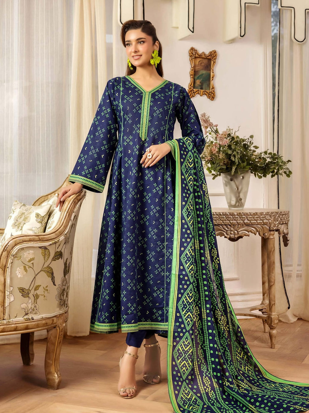 Safwa 06 - 3 Pc Printed Premium Cambric