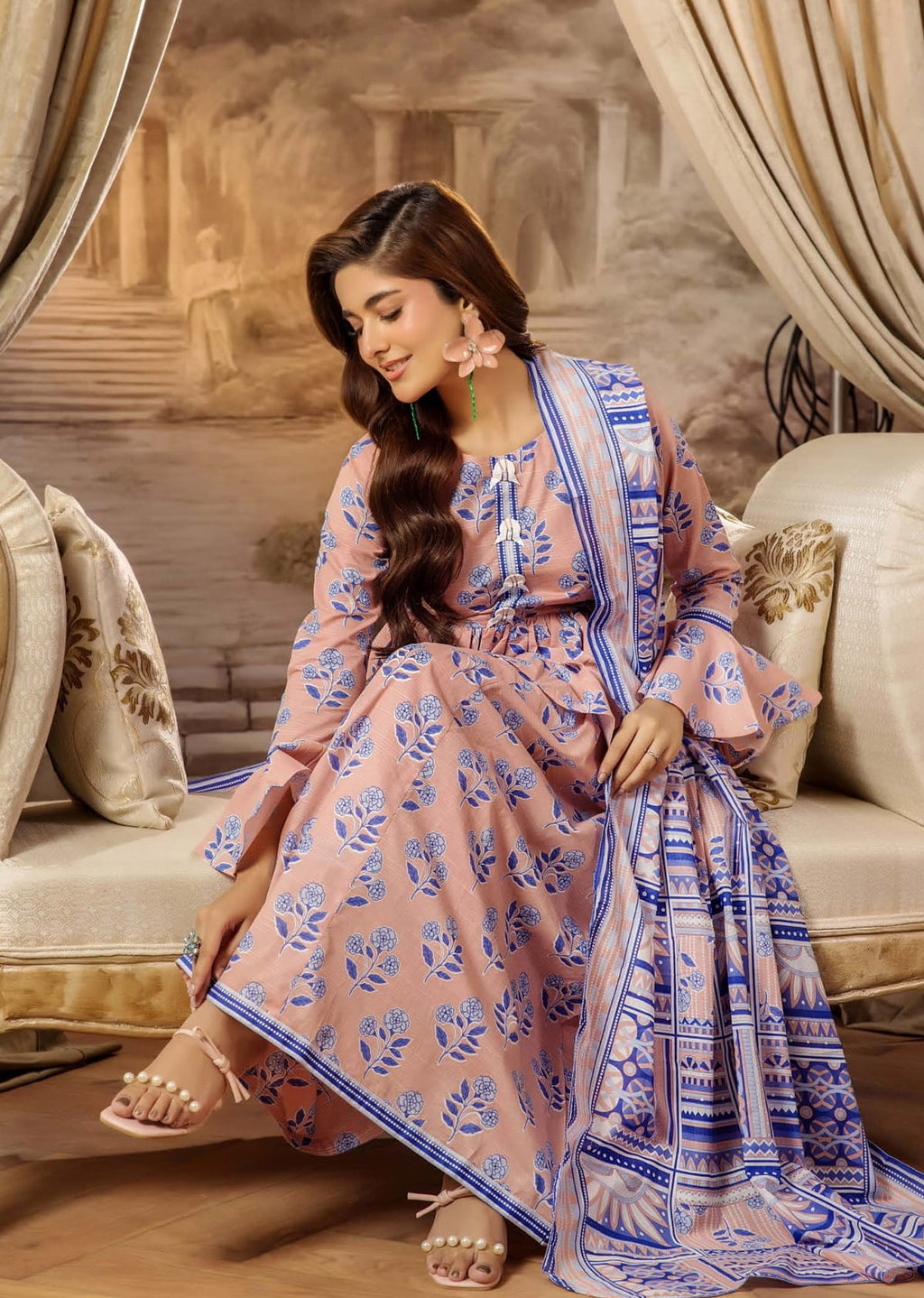 Safwa 01 - 3 Pc Printed Premium Cambric