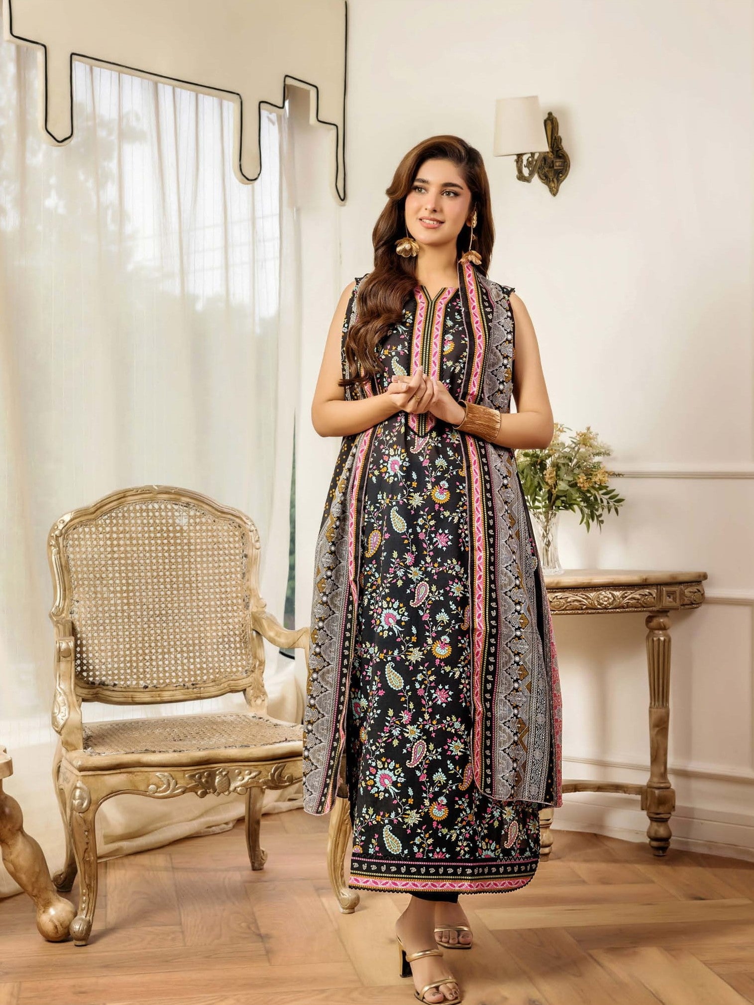 Safwa 02 - 3 Pc Printed Premium Cambric