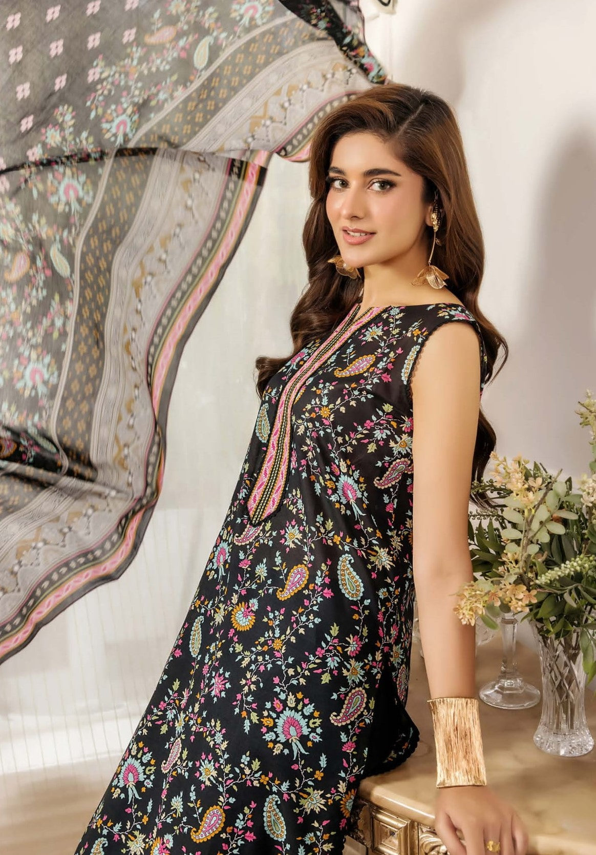 Safwa 02 - 3 Pc Printed Premium Cambric