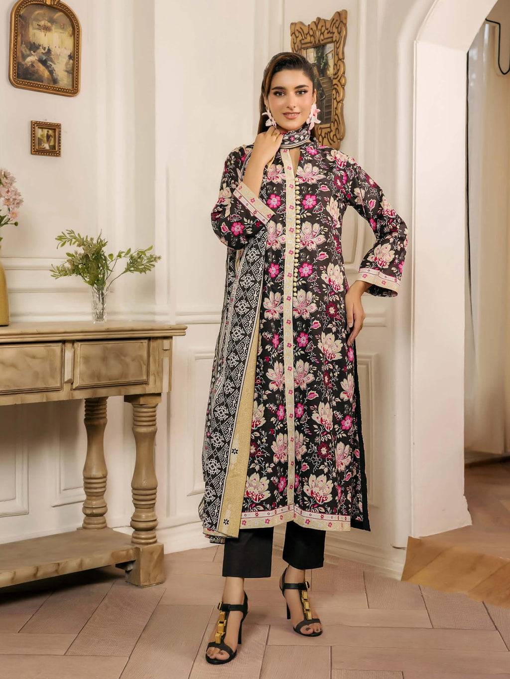 Safwa 04 - 3 Pc Printed Premium Cambric